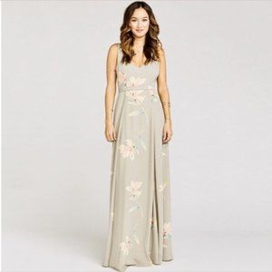 NWT Show Me Your MuMu Jenn Maxi Dress Floral Lily Showers XXS